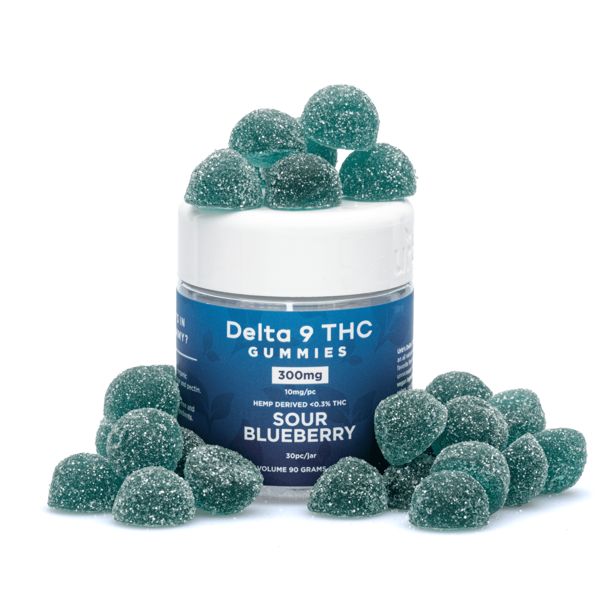 Delta-9-THC Gummies – Sour Blueberry (300 mg Total Delta-9-THC)